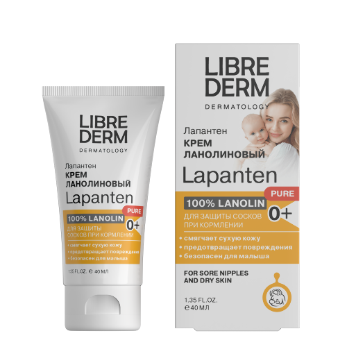 Купить Librederm лапантен крем для гигиенического ухода за сосками кормящих матерей и косметического ухода за кожей младенцев/детей/взрослых ланолиновый 40 мл цена