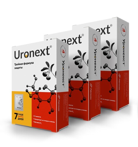 Набор при цистите Уронекст пакет-саше массой 2,6 г порошок/для детей и взрослых х3