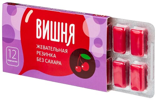 Жевательная резинка без сахара со вкусом вишни 12 шт.