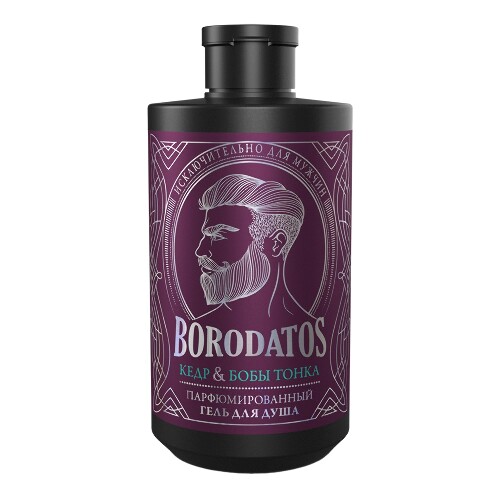 Купить Borodatos гель для душа парфюмированный кедр бобы тонка 400 мл цена