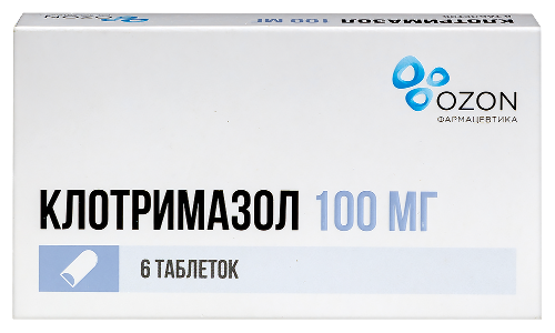 Купить Клотримазол 100 мг 6 шт. таблетки вагинальные цена