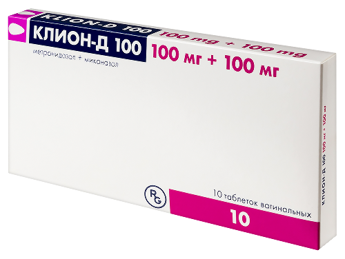 Клион-д 100 100 мг + 100 мг 10 шт. таблетки вагинальные