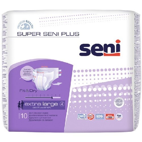 Купить Seni super plus подгузники для взрослых размер extra large обхват талии 130-170 10 шт. цена