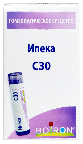 Купить Ипека c30 гомеопатический монокомпонентный препарат растительного происхождения 4 гр гранулы гомеопатические цена