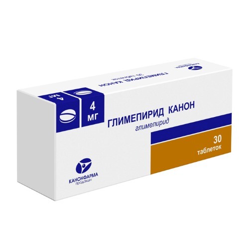 Глимепирид канон 4 мг 30 шт. таблетки