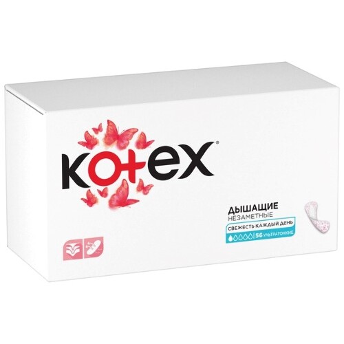 Kotex ультратонкие ежедневные прокладки 56 шт.