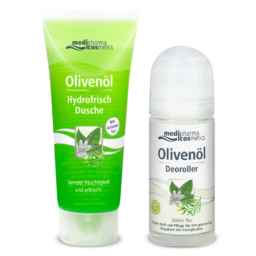 Купить Medipharma cosmetics olivenol гель для душа зеленый чай 200 мл цена