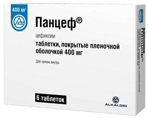 Купить Панцеф 400 мг 6 шт. таблетки, покрытые пленочной оболочкой цена