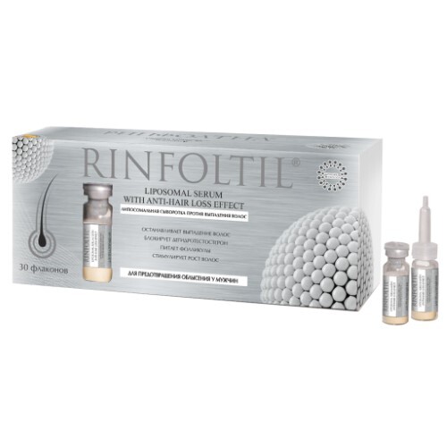 Купить Rinfoltil сыворотка липосомная против выпадения волос для предотвращения облысения у мужчин 30 шт. цена
