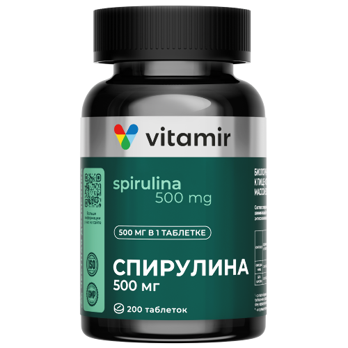 Купить Витамир спирулина 500 мг 200 шт. таблетки массой 509 мг цена