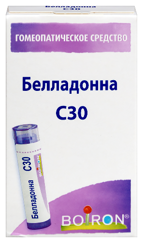 БЕЛЛАДОННА С30 ГОМЕОПАТ МОНОКОМП ПРЕПАРАТ РАСТИТ ПРОИСХОЖД