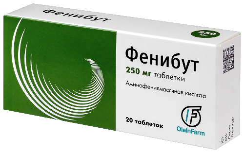 Фенибут 250 мг 20 шт. таблетки