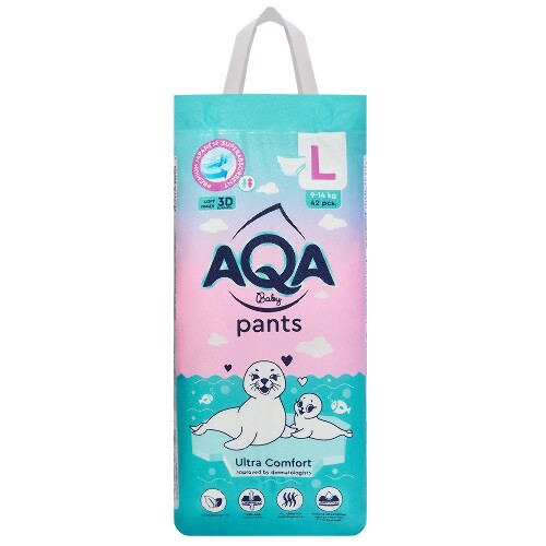 Aqa baby подгузники-трусики ultra comfort l/9-14 кг 42 шт.