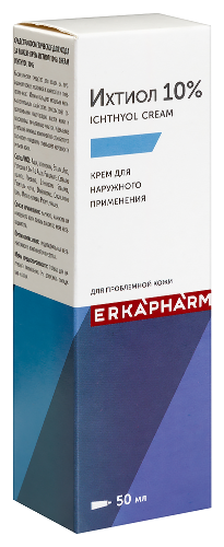Erkapharm ихтиол 10% крем 50 мл/эркафарм