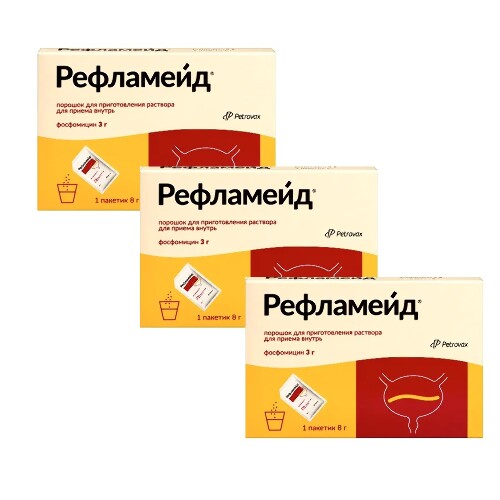 Набор при цистите из 3-х упаковок РЕФЛАМЕЙД 3 г 1 пакет порошок для приготовления раствора для приема внутрь