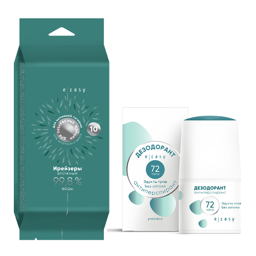 Набор дезодорант антиперспирант шариковый без запаха + интимные ирейзеры для женщин по спец. цене