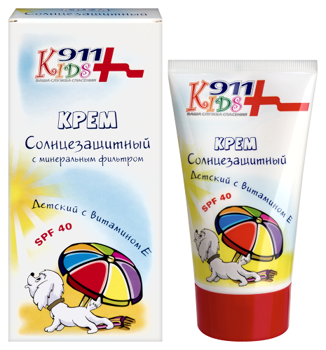911 Kids крем детский солнцезащитный spf 40 150 мл