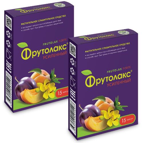 Набор из 2-х ФРУТОЛАКС УСИЛЕННЫЙ N15 КАПС ПО 0,4Г