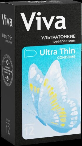 Viva презерватив ультратонкие 12 шт.