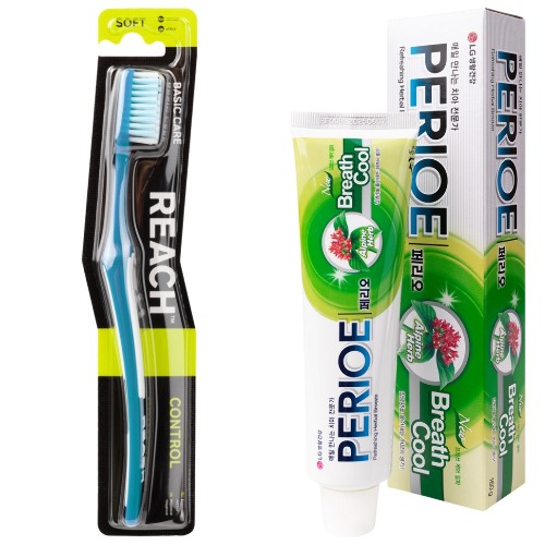 Набор Perioe зубная паста освежающая дыхание 160 + Reach зубная щетка control бережная чистка /мягкая/