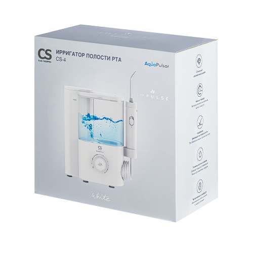 Ирригатор полости рта cs medica aquapulsar cs-4 impulse white