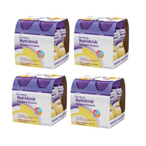 Набор белковое питание 4 уп Нутридринк Компакт Протеин Банан 125г N4 со скидкой 20%