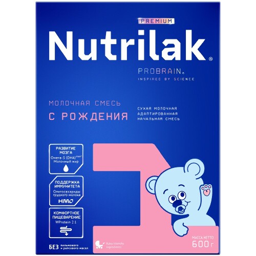 Купить Nutrilak premium 1 смесь сухая детская молочная адаптированная 0-6 мес 600г цена