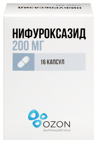 Нифуроксазид 200 мг 16 шт. капсулы/банка