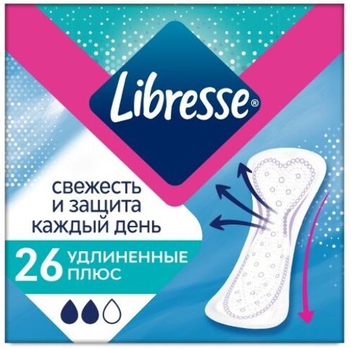 Купить LIBRESSE DAILYFRESH PLUS УДЛИНЕННЫЕ ЕЖЕДНЕВНЫЕ ПРОКЛАДКИ N26 цена