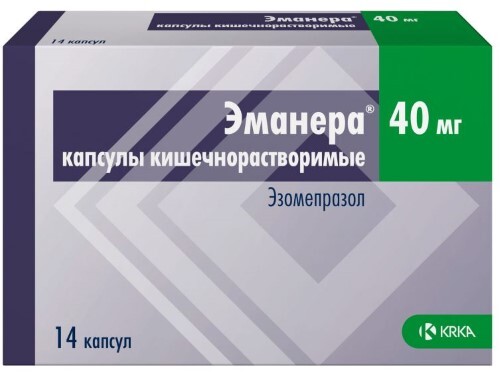 Купить Эманера 40 мг 14 шт. капсулы кишечнорастворимые цена