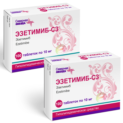 Набор ЭЗЕТИМИБ-СЗ  таб. 10 мг № 100 - 2 уп. по специальной цене