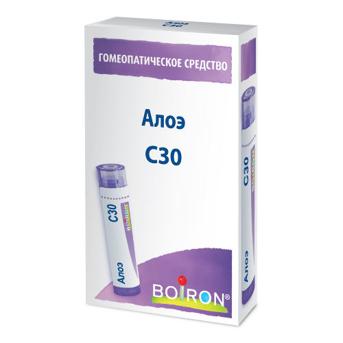 Купить Алоэ с30 гомеопатический монокомпонентный препарат растительного происхождения 4 гр гранулы гомеопатические цена
