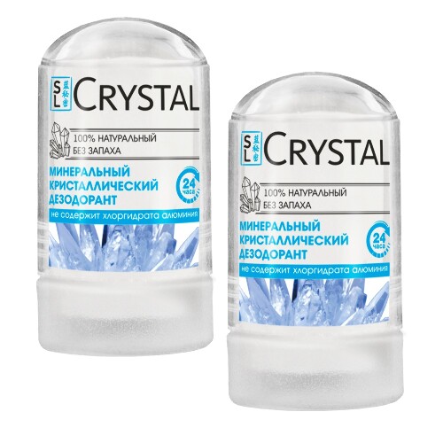 Набор из 2-х уп. СЕКРЕТЫ ЛАН CRYSTAL ДЕЗОДОРАНТ МИНЕРАЛЬНЫЙ со скидкой