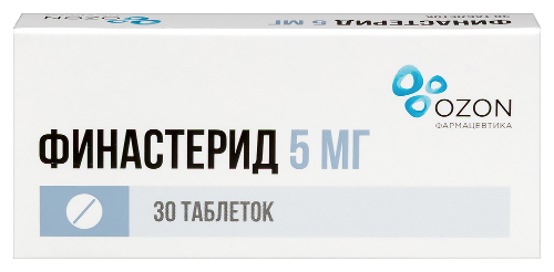 Финастерид 5 мг 30 шт. таблетки, покрытые пленочной оболочкой