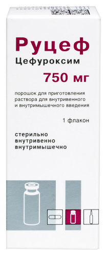Купить Руцеф порошок для приготовления раствора для внутривенного и внутримышечного введения 750 мг флакон 1 шт. цена