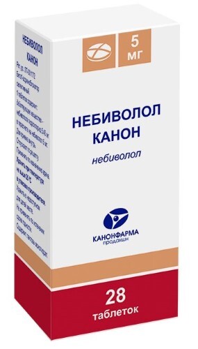 Купить Небиволол канон 5 мг 28 шт. таблетки цена