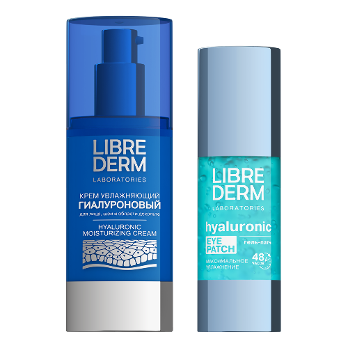 Набор ЛИБРИДЕРМ увлажняющий: крем для лица/шеи/декольте 50мл + гель-патч для глаз 30мл