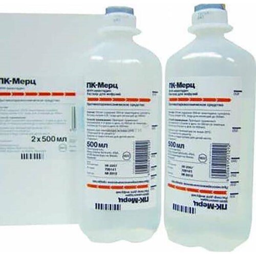 Купить Пк-мерц 200 мг/500 мл раствор для инфузий 500 мл флакон 2 шт. цена