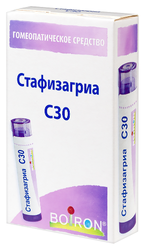 СТАФИЗАГРИА C30 ГОМЕОПАТ МОНОКОМП ПРЕПАРАТ РАСТИТ ПРОИСХОЖД
