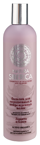 Купить Natura siberica бальзам для окрашенных и поврежденных волос «защита и блеск» 400 мл цена
