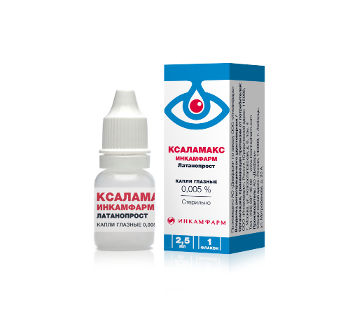 Ксаламакс инкамфарм 0,005% 1 шт. флакон капли глазные 2,5 мл