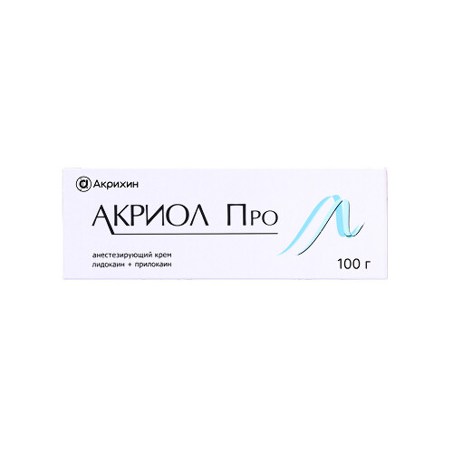 Акриол про 2,5%+2,5% крем для местного и наружного применения 100 гр
