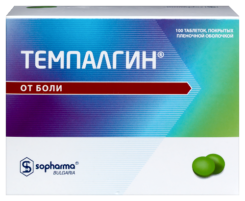 Темпалгин 100 шт. таблетки, покрытые пленочной оболочкой