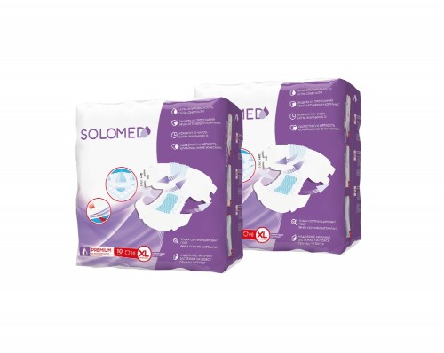 Набор из 2х уп. SOLOMED PREMIUM ПОДГУЗНИКИ ДЛЯ ВЗРОСЛЫХ ОДНОРАЗОВЫЕ РАЗМЕР XL N10