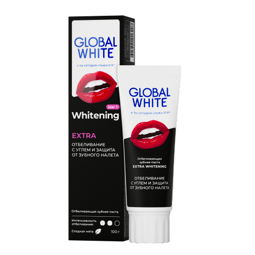 Global white зубная паста отбеливающая extra whitening 100 гр