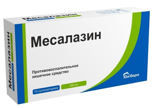Месалазин 500 мг 10 шт. суппозитории ректальные