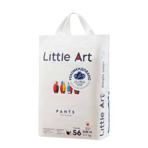 Купить Little art подгузники-трусики детские размер m 6-9 кг 56 шт. цена