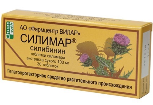 Купить Силимар 100 мг 30 шт. таблетки в Москве Силимар 100 мг 30 шт. таблетки
