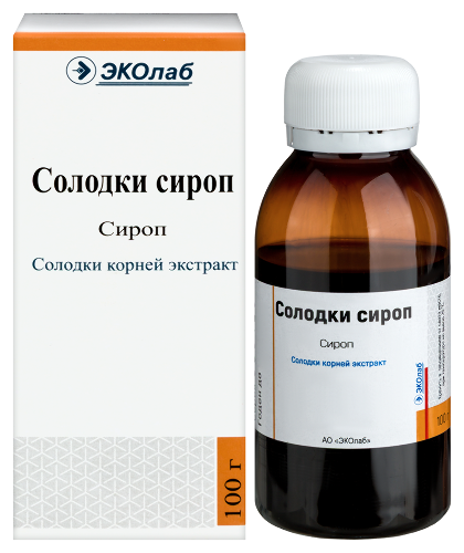 Купить Солодки сироп 100 гр флакон по цене 86 руб в Москве Солодки сироп 100 гр флакон