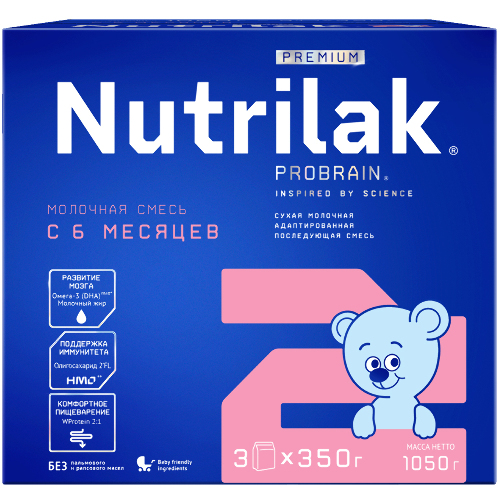 Nutrilak premium 2 смесь сухая молочная адаптированная 1050 гр
